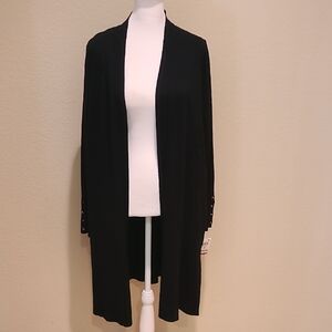 Elegant Black  Women's Duster Size 1X